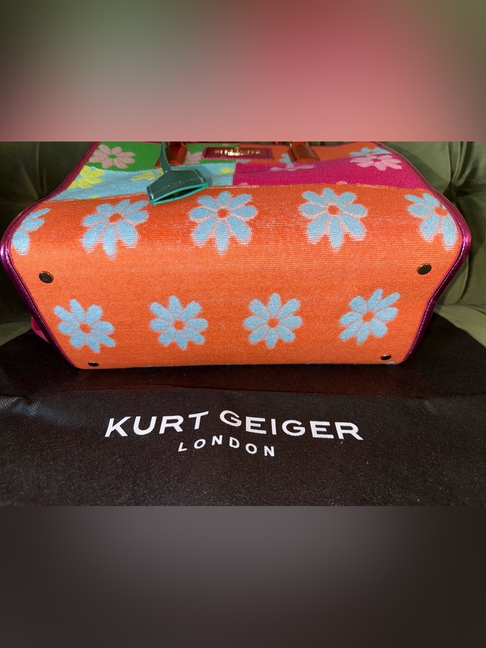 Kurt Geiger Chiswick Floral Tote Bag with dust bag - Picture 13 of 16